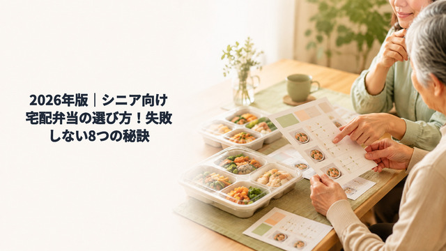 2026年版｜シニア向け宅配弁当の選び方！失敗しない8つの秘訣